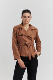 TRENCH COURT SUEDINE YARA CAMEL
